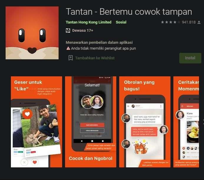 Tantan. (Google Play Store)
